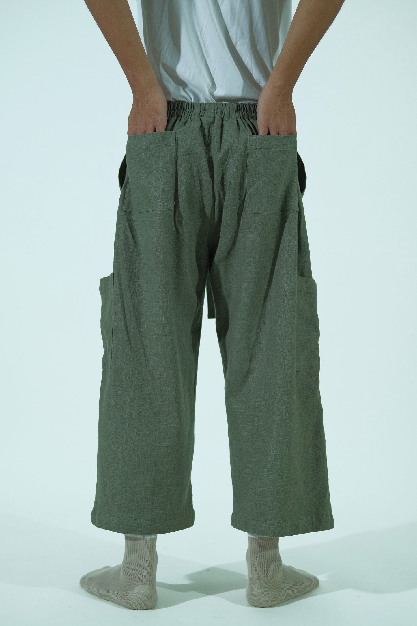 OVERSIZED 6-POCKETS CROPPED PANTS