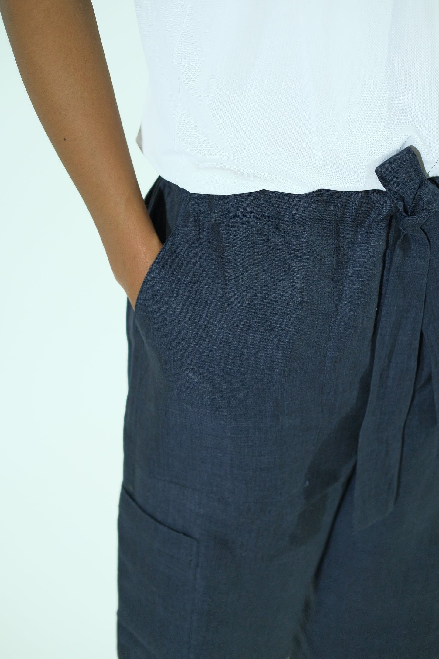 OVERSIZED 6-POCKETS CROPPED PANTS