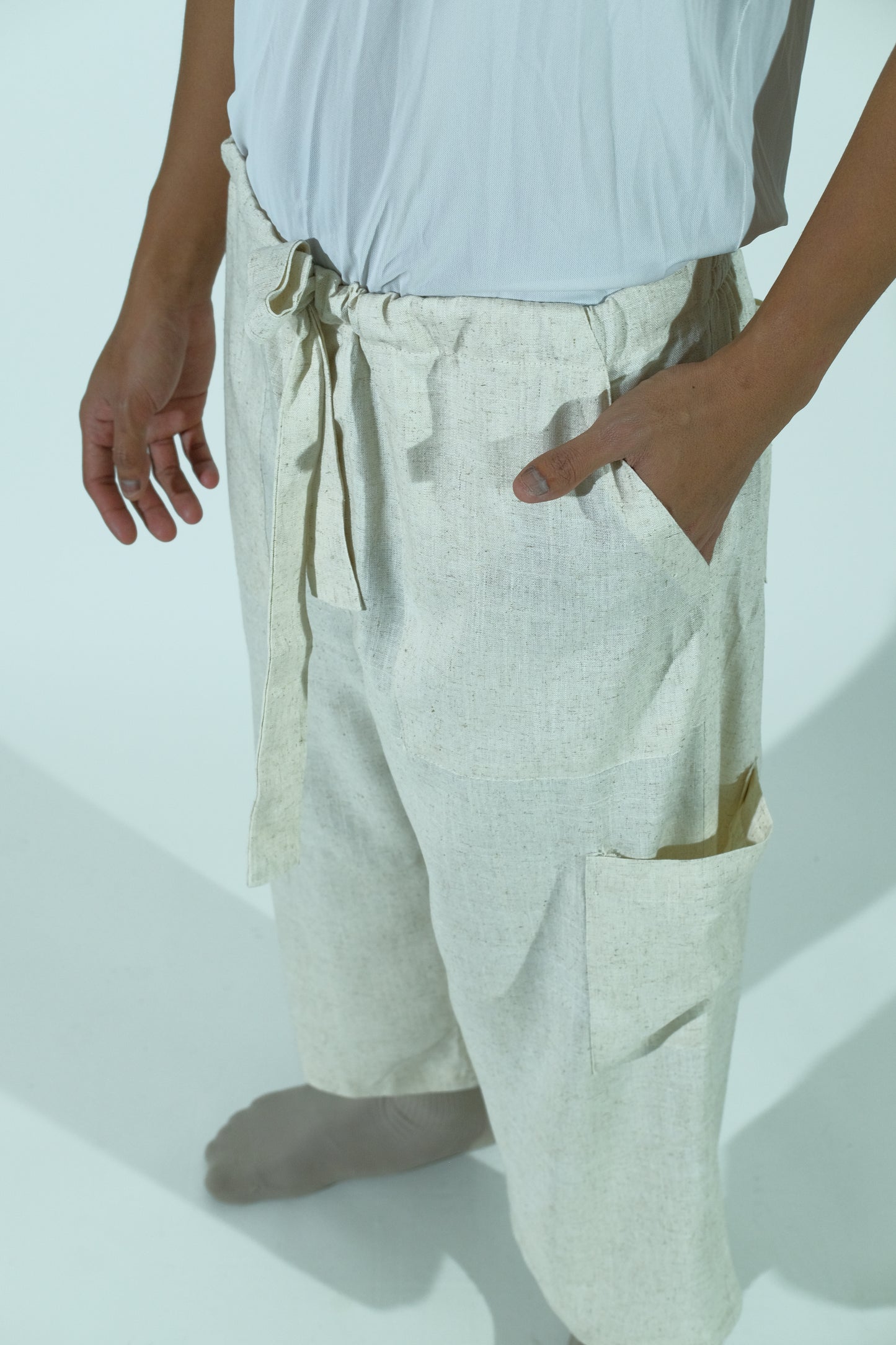 OVERSIZED 6-POCKETS CROPPED PANTS