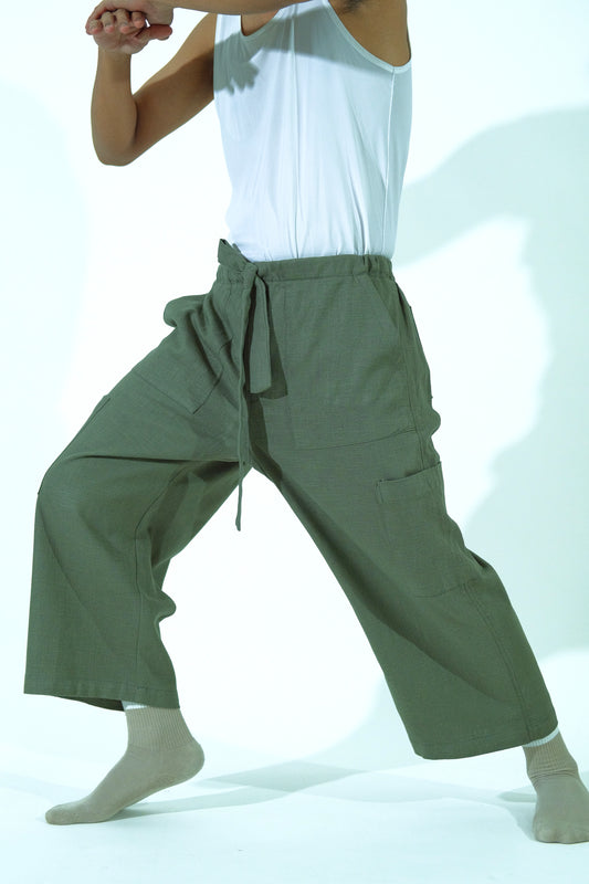 OVERSIZED 6-POCKETS CROPPED PANTS