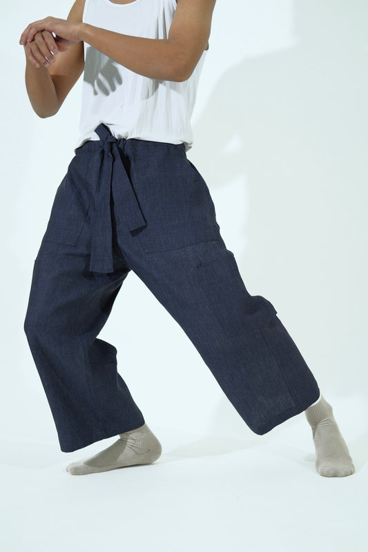 OVERSIZED 6-POCKETS CROPPED PANTS