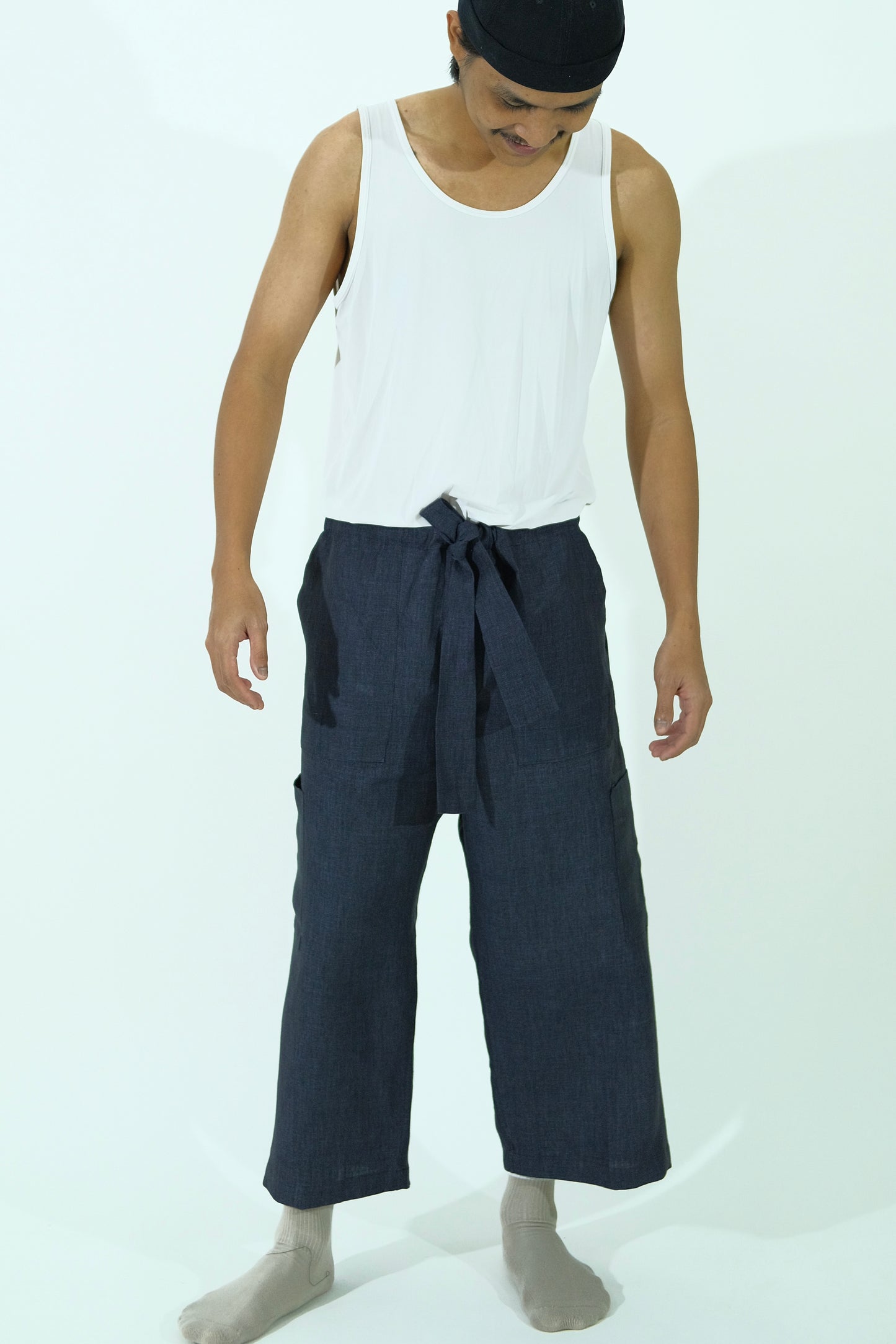 OVERSIZED 6-POCKETS CROPPED PANTS