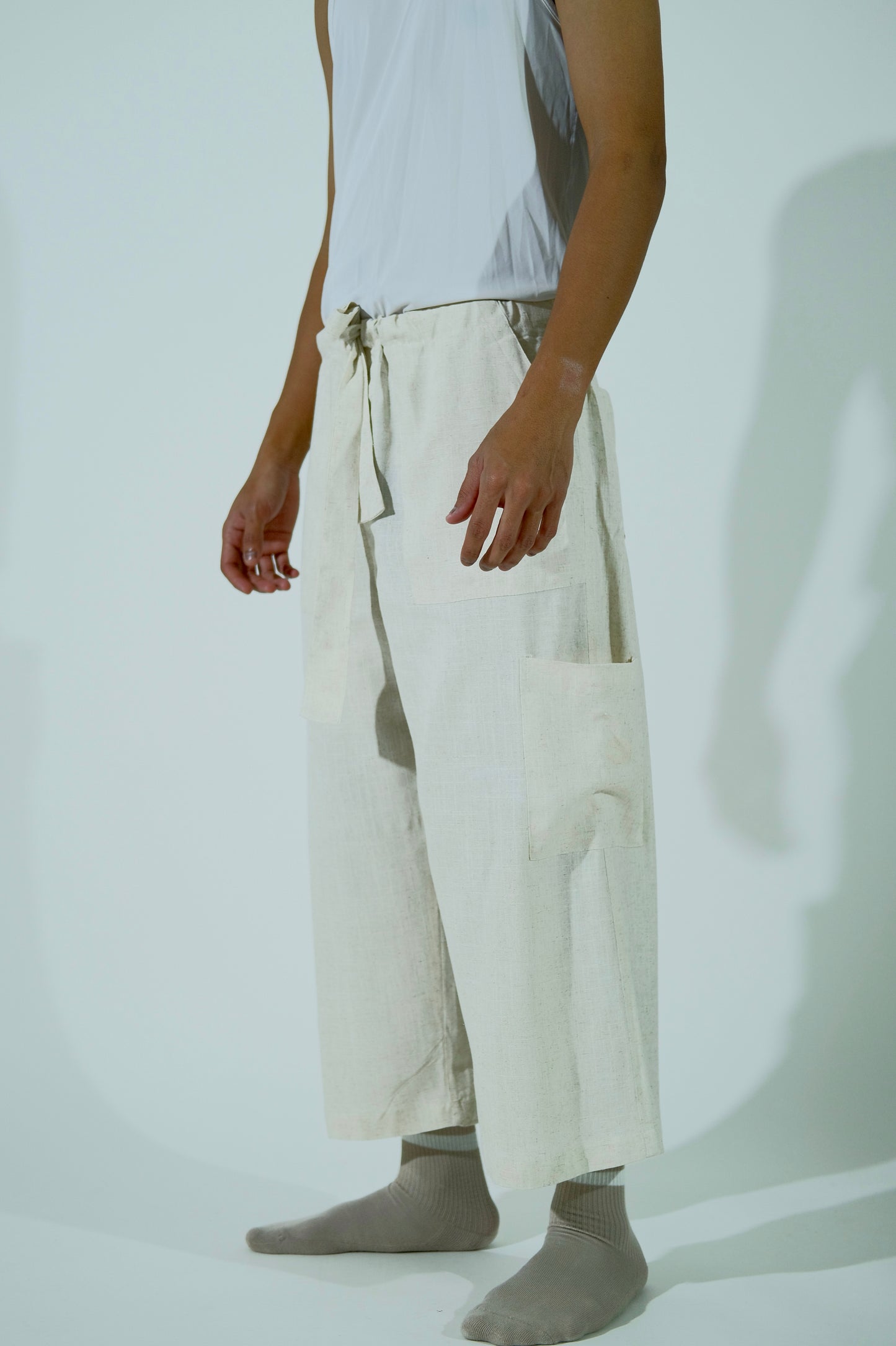 OVERSIZED 6-POCKETS CROPPED PANTS
