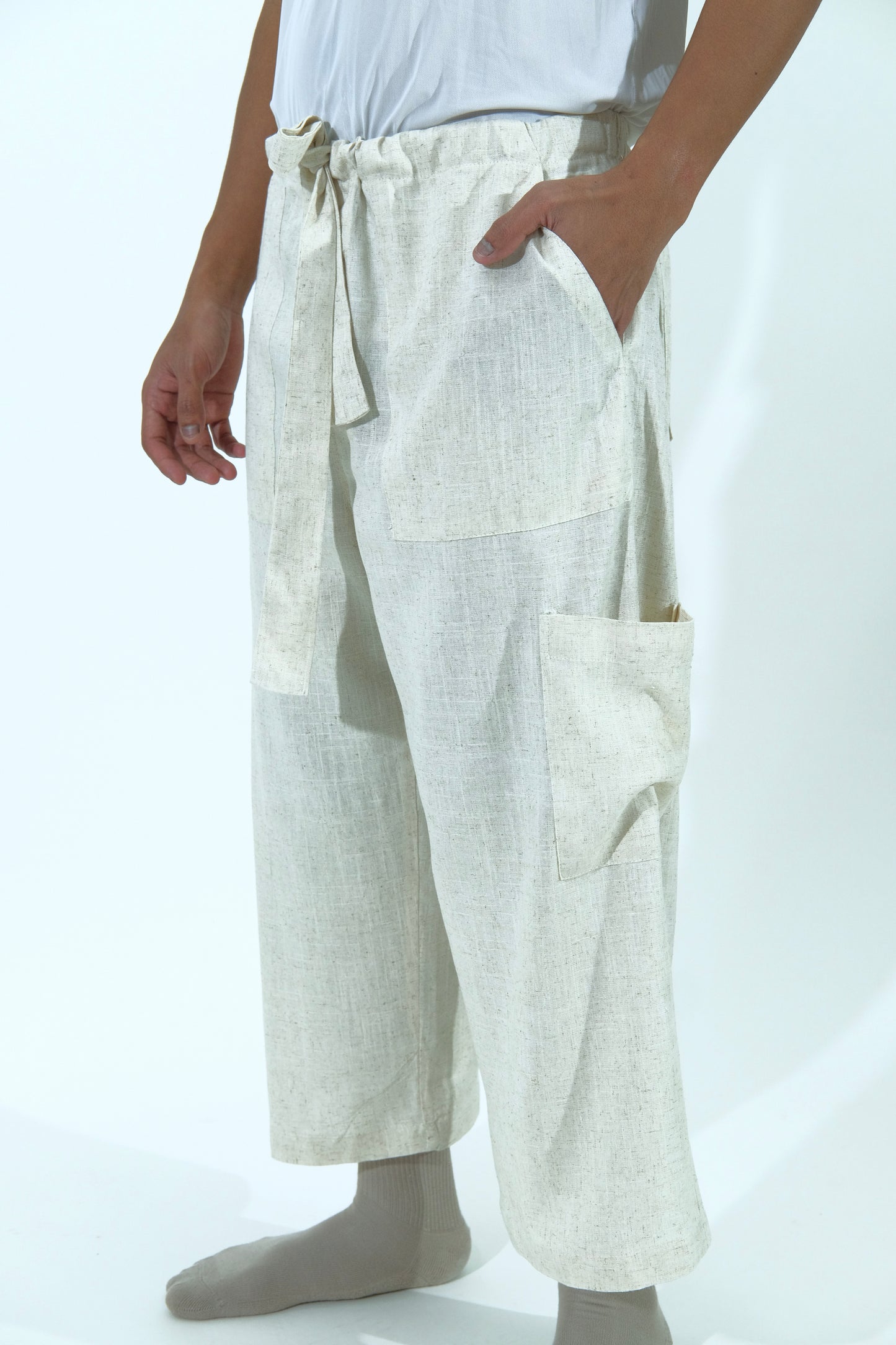 OVERSIZED 6-POCKETS CROPPED PANTS