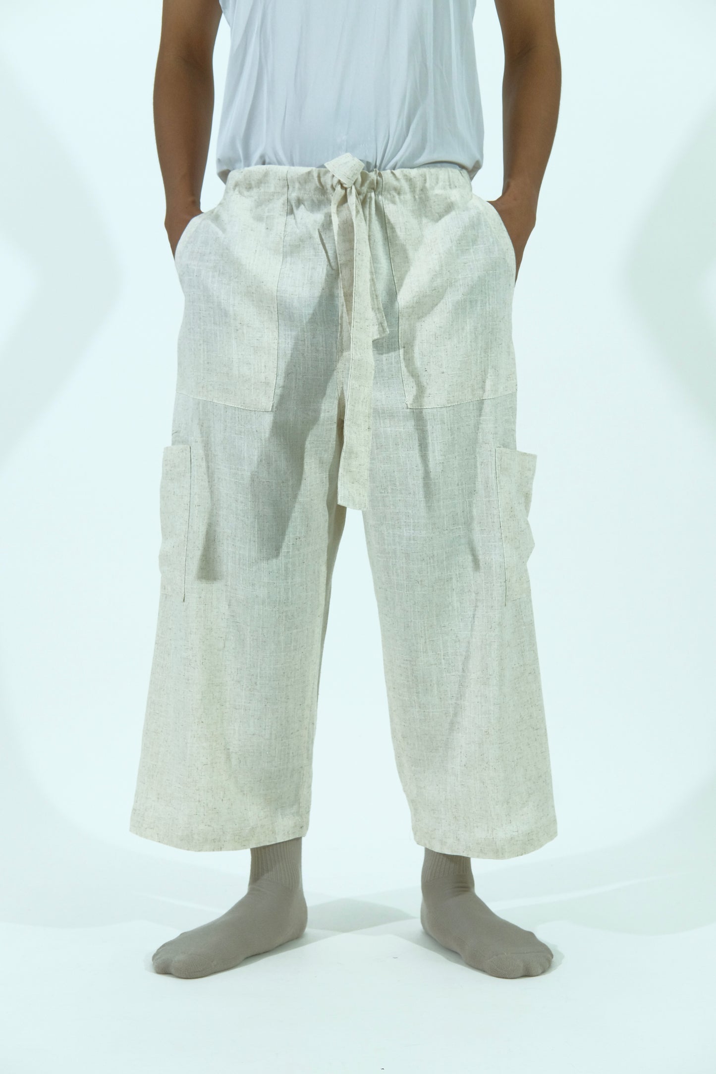 OVERSIZED 6-POCKETS CROPPED PANTS