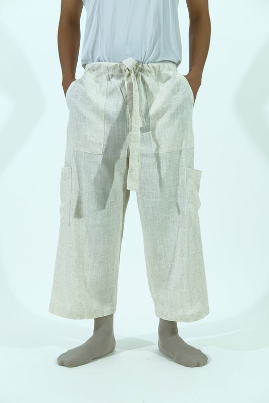 OVERSIZED 6-POCKETS CROPPED PANTS