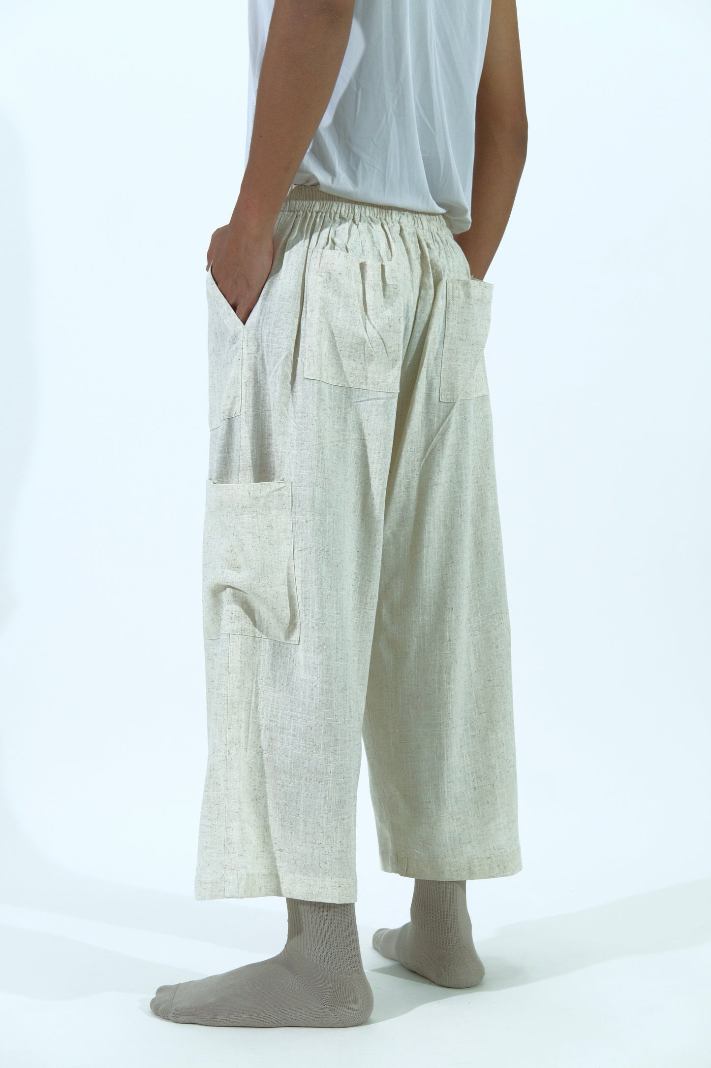 OVERSIZED 6-POCKETS CROPPED PANTS