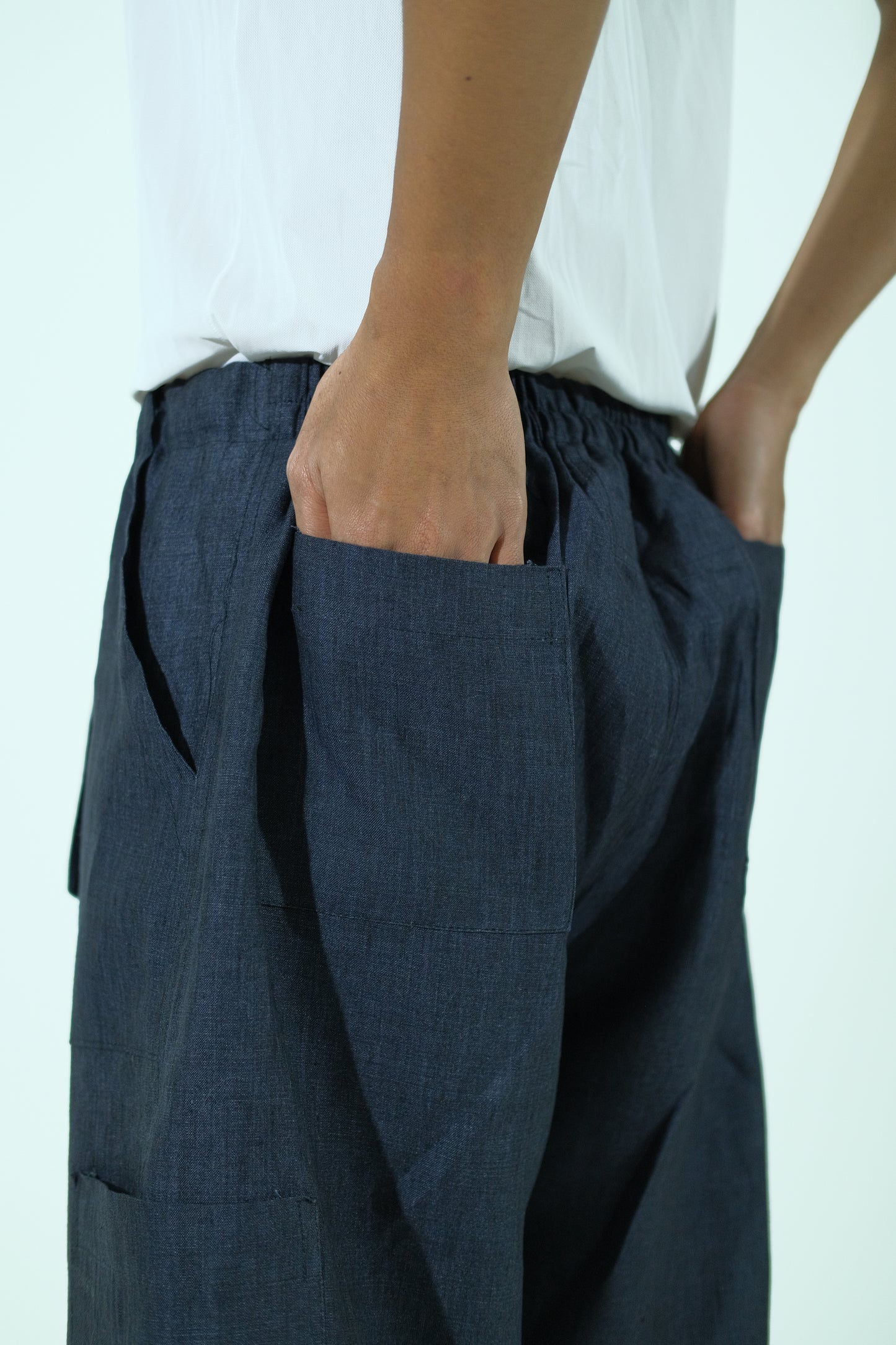 OVERSIZED 6-POCKETS CROPPED PANTS